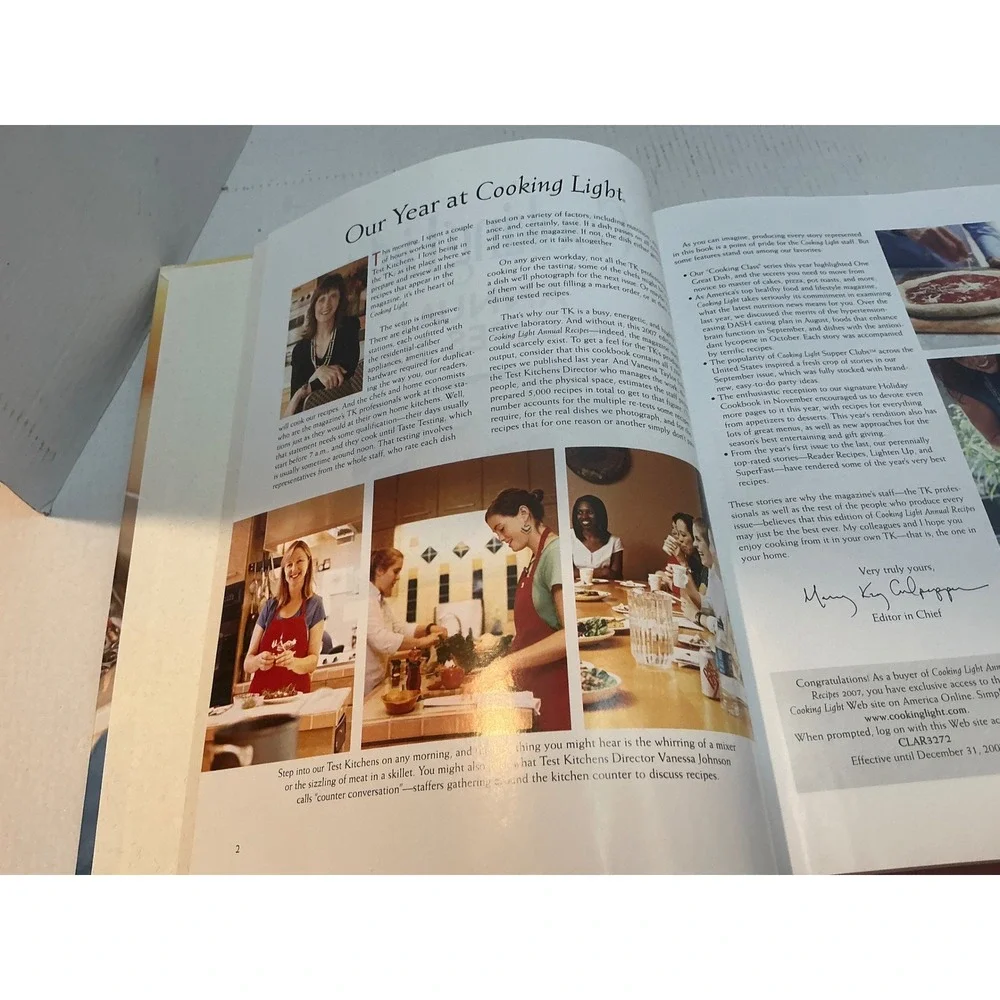Cooking Light Annual Recipes 2007 Hardcover Cookbook Over 1000 Recipes Healthy